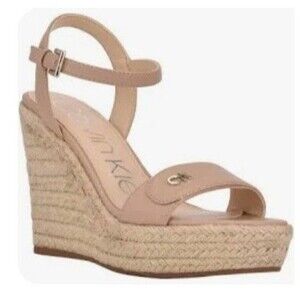NEW! Women's Calvin Klein Hamal Wedge Sandals, Lite Latte, Size 9.5